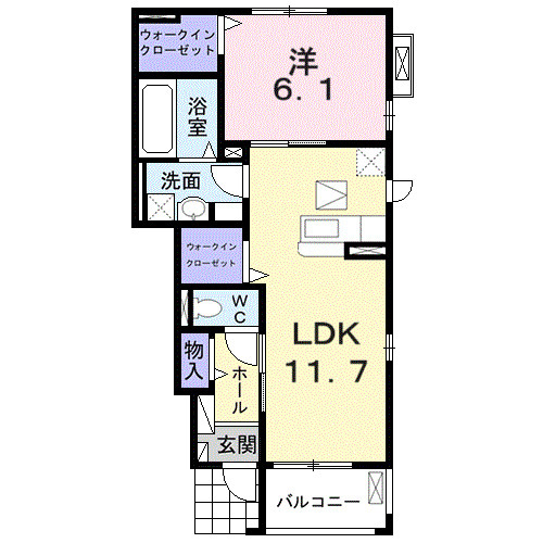 Comfort NarawaⅡの間取り