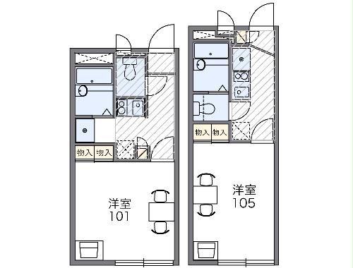 レオパレスgrandMikiⅡの間取り