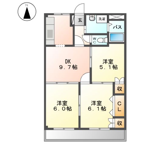 サンハイム田戸の間取り