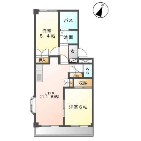 エルカディアⅠの間取り