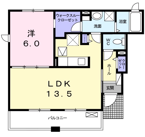 ルーチェ・S 吉山 Aの間取り