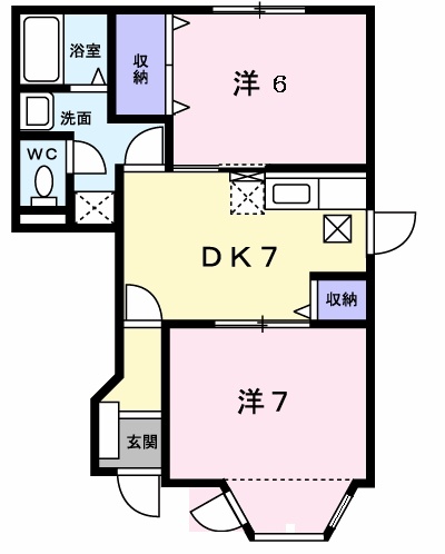 コーポ銀月Ⅱの間取り