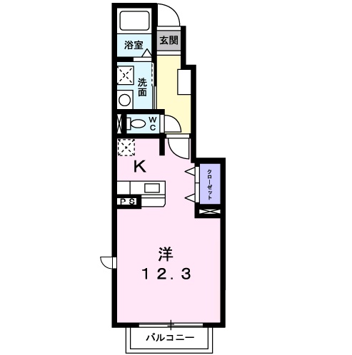 ミニヨン Kの間取り
