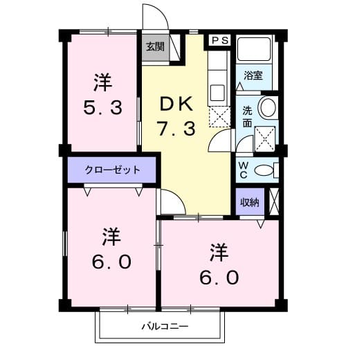 ベルデUⅡの間取り