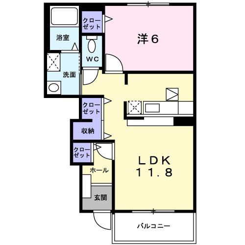 グランメールⅡの間取り