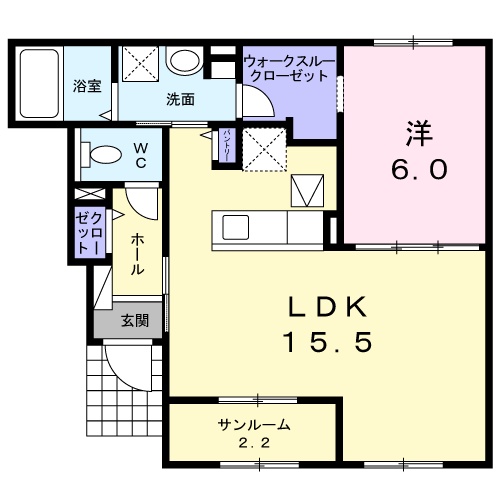 ヴィラージオ スズの間取り