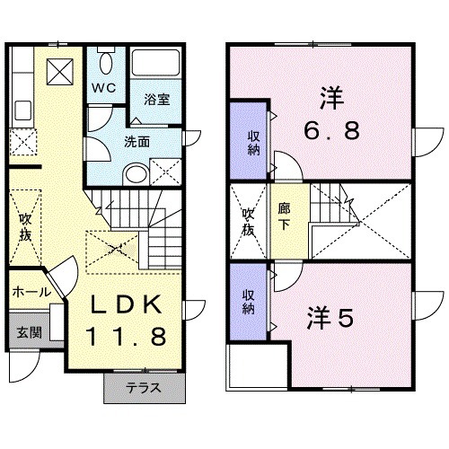 グリーンヒルズ富塚Aの間取り
