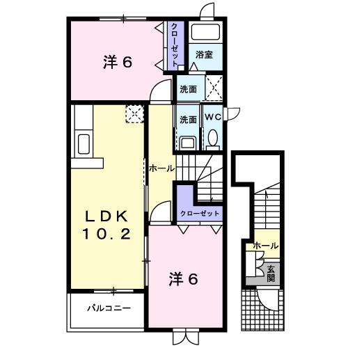 02010号室の間取り