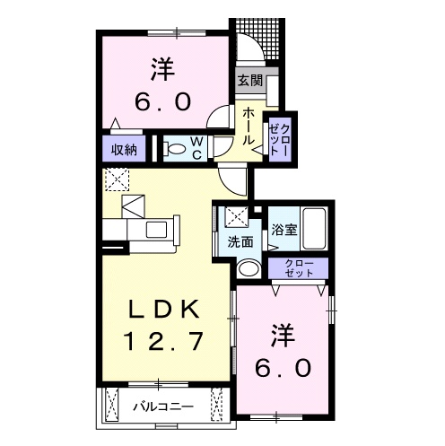 ノーブル Bの間取り