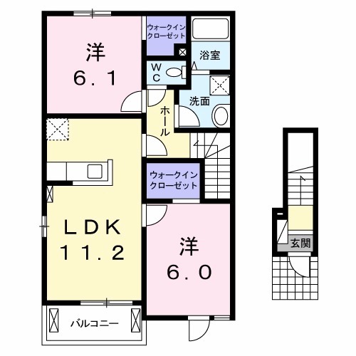 アイリー Bの間取り