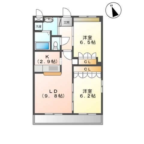 パストラル宮東の間取り