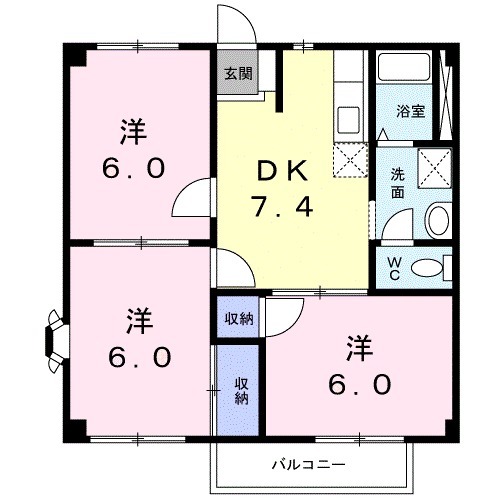 メゾンフルールの間取り