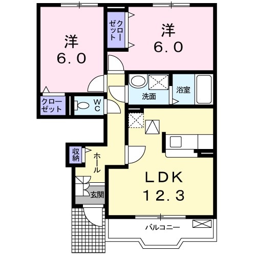 ラ・プラージュⅡの間取り