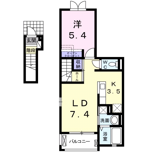 プリンセス 道の間取り