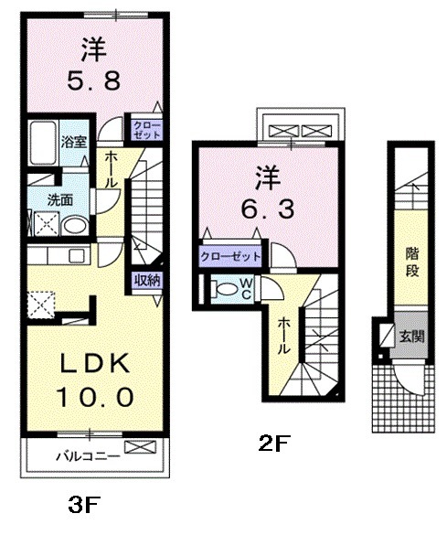 オリエンタルコートAの間取り