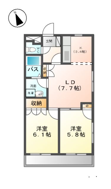ルミナスハイツNの間取り