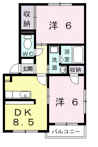 新明ハイツの間取り
