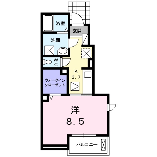 プラナス湘南 Bの間取り