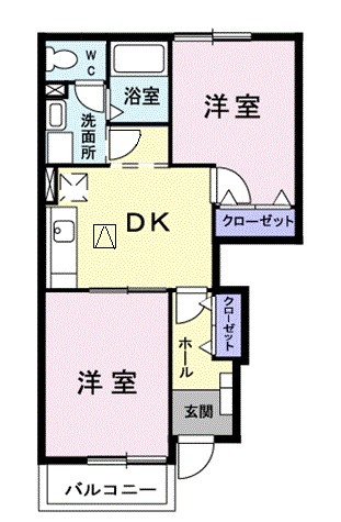 パークサイド 大久保Dの間取り