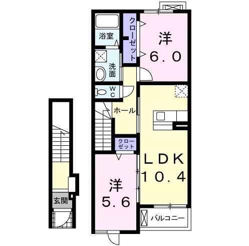 メリディオ Aの間取り