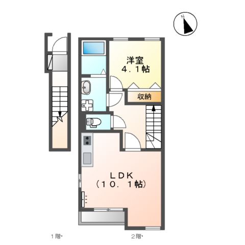 コンフォール雁宿の間取り