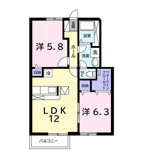 グリーンコートAの間取り
