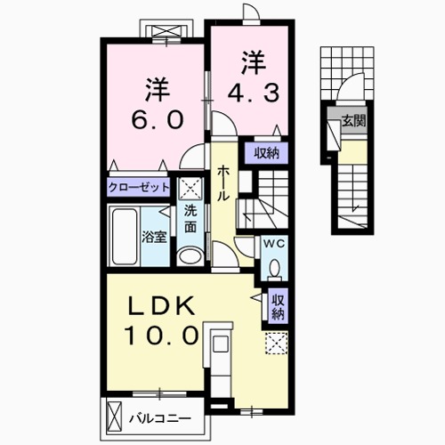 ユングフラウ サカエ Bの間取り