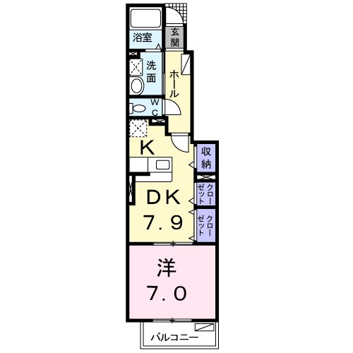 シーサイドグランデ Aの間取り