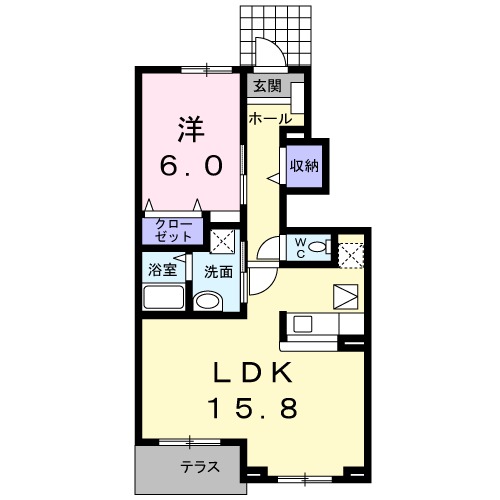 ウエストリバーAの間取り
