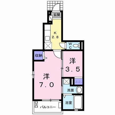 エスポワール 豊栄の間取り