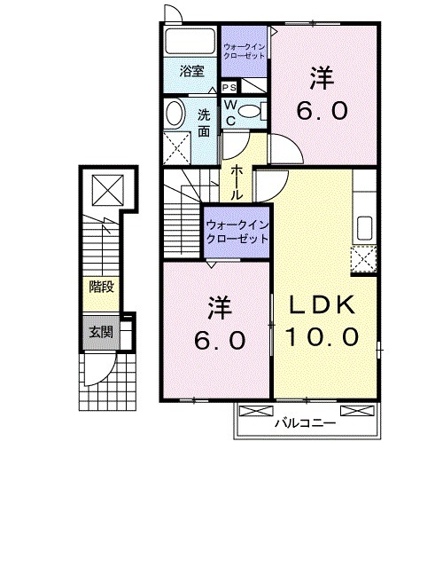 リヴィエールⅤBの間取り