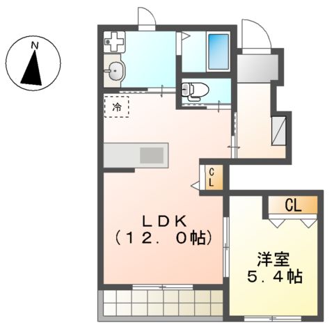 Calme BonheurⅠの間取り