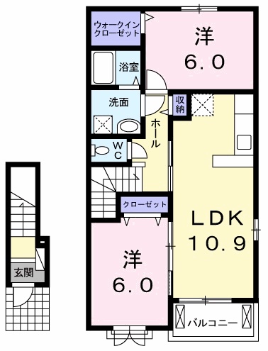 フランメゾン Ⅱの間取り