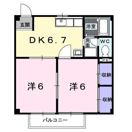 サニーハイツ大森台Bの間取り
