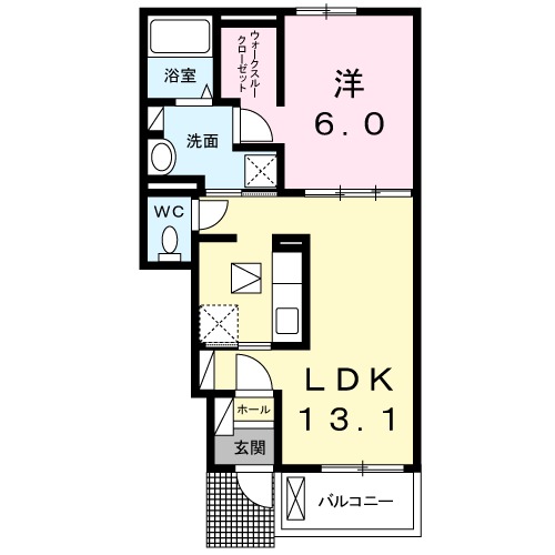 レユシールAの間取り