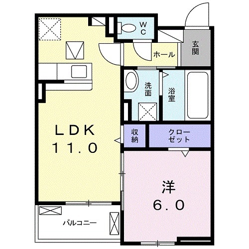 リヴェールミナミの間取り