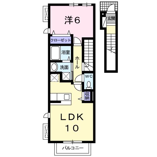 ニューエクレール Aの間取り