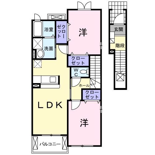 プラシード白井Aの間取り