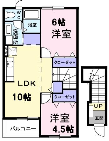 エスポアールA棟の間取り