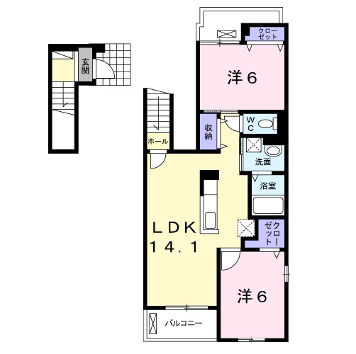 シャイネス ストーリアⅠの間取り