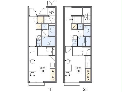 上浅田の完工年月(2006年10月)築の賃貸アパートの間取り