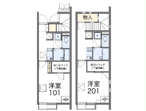 神ケ谷町の完工年月(2010年4月)築の賃貸アパートの間取り