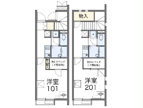 雄踏町宇布見の完工年月(2010年4月)築の賃貸アパートの間取り