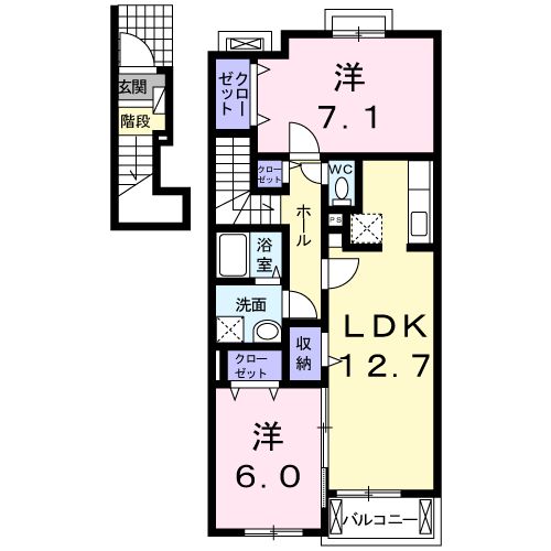 メゾンクレールⅠの間取り