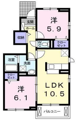 ルミエール三方原Ⅱの間取り