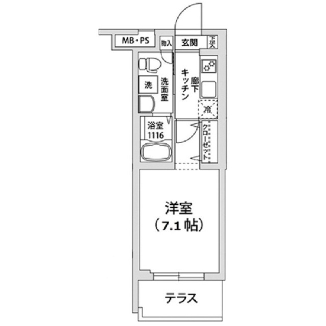 フェリオ鵜の木の間取り