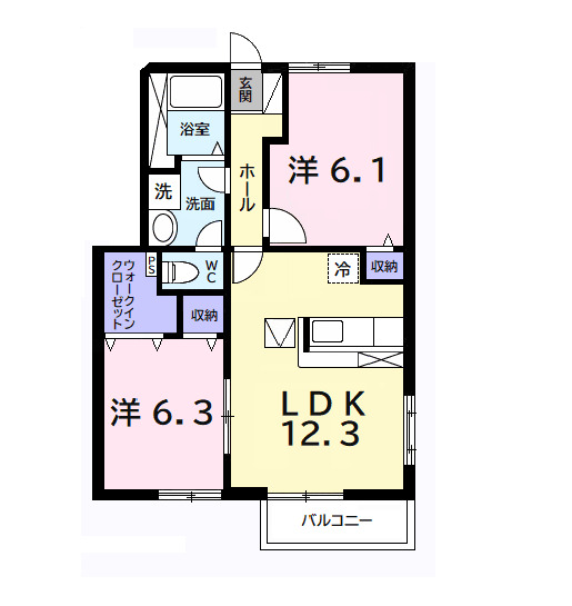 グリーンコートAの間取り