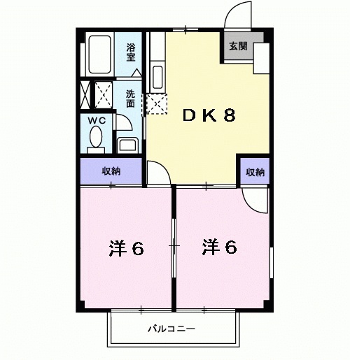 パレス三好ヶ丘Bの間取り