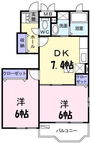 アムールDの間取り