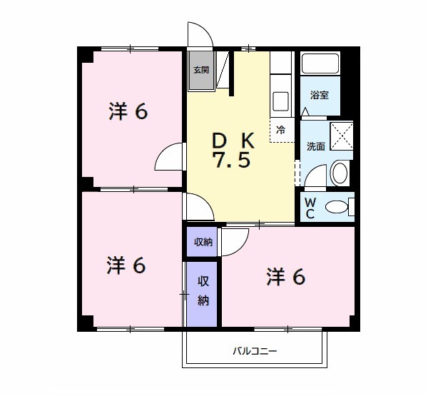 ハイツ祗園Aの間取り